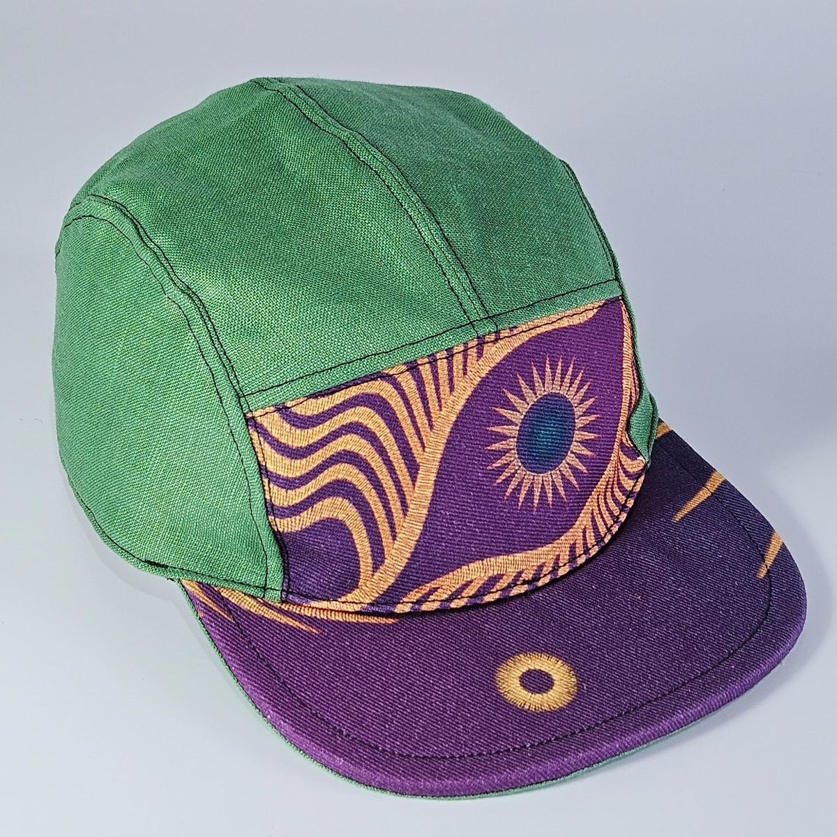 Green & Purple Graphic Panel Cap